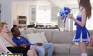 BANGBROS - Cheerleader Riley Reid Rides Her Mom'_s Boyfriend'_s Chubby Black Dick