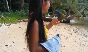 HD Ameteur Privy Thai Teen Heather Impenetrable depths go steady with at the beach gives deepthroat Throatpie Swallow