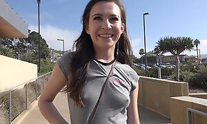 Petite 19 year old brunette mistake pass up gets fucked by an amateur with a camera - Bourgeon