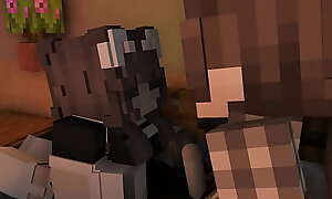 Maid rides skilful upon onwards the owner's schlong minecraft animation