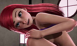 Redheaded Little Mermaid Ariel gets creampied apart from Jasmine - Disney Porn